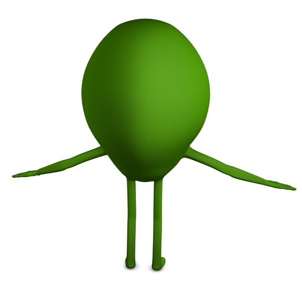 green monster 3d model - Green Monster by abramsdesign